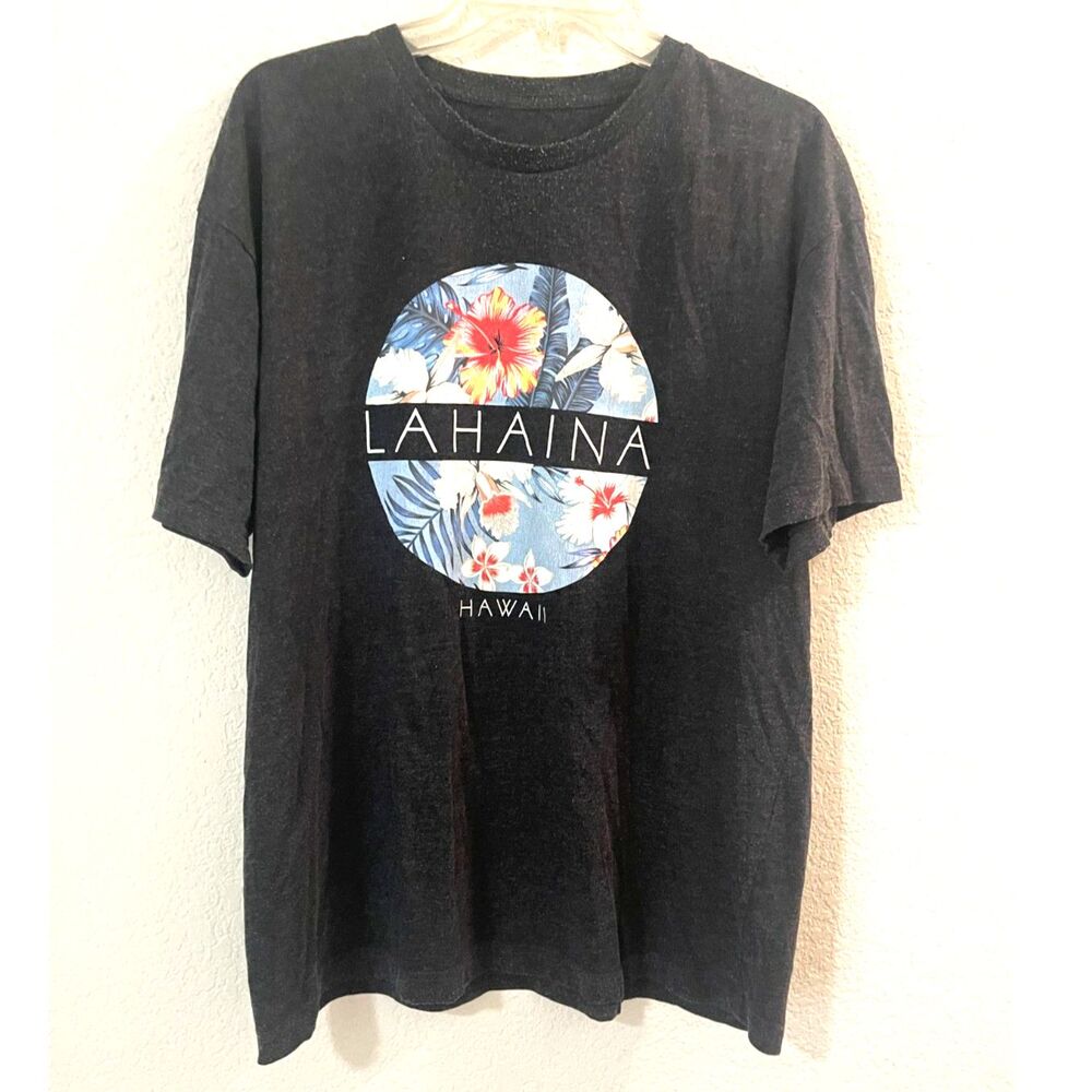 Vintage Lahaina Maui Hawaii Vintage Retro Floral Vacation T-Shirt Size XL